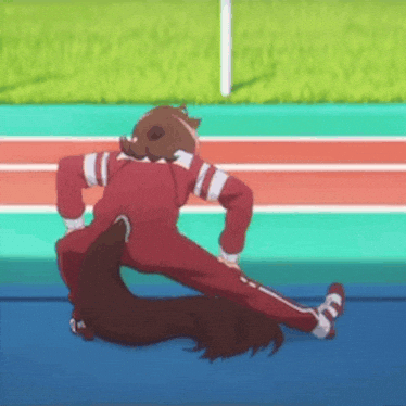 Umamusume Stretching GIF