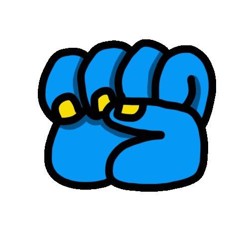 Hand Fist Sticker by Darién Sánchez