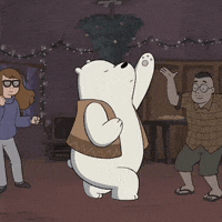 dancing we bare bears ice bear GIF