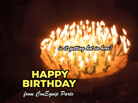 Colorful Animated Birthday Cake GIF With Candles | SuperbWishes.com