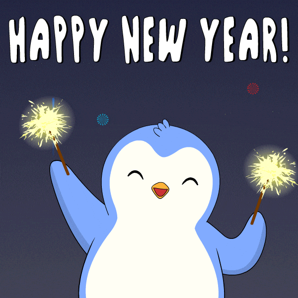 New Year Crypto GIF by Pudgy Penguins by pudgypenguins