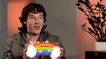 Benedict Cumberbatch Rainbow GIF