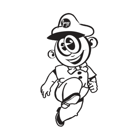 Black & White Mascot Sticker