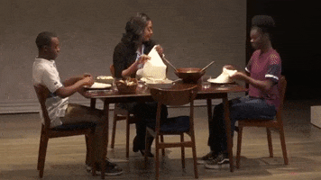 karl green dinner GIF by The Public Theater