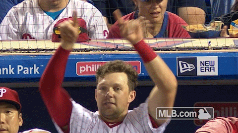 Philadelphia Phillies Rhys Hoskins GIF by MLB - Find & Share on GIPHY
