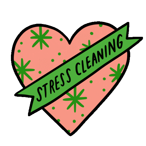 Stressed Out Cleaning Sticker by Stay Home Club
