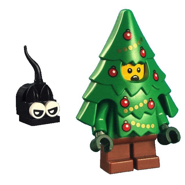 Christmas Tree Cat Sticker