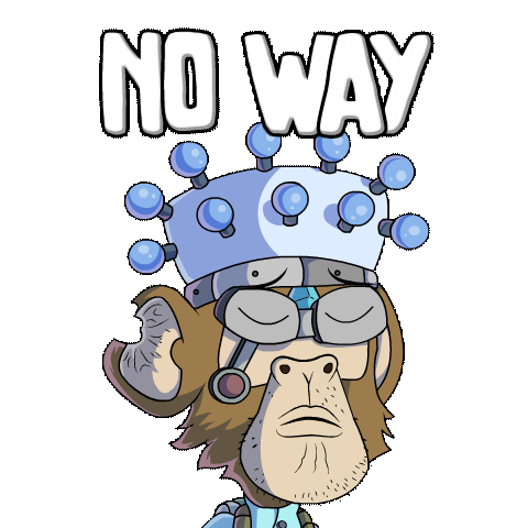 Disapproving No Way Sticker by Planet XOLO