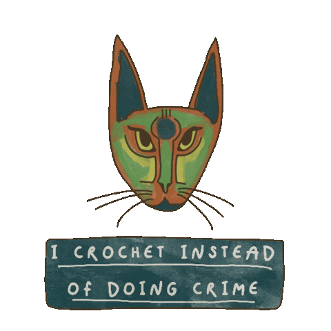 Cat Crochet Sticker
