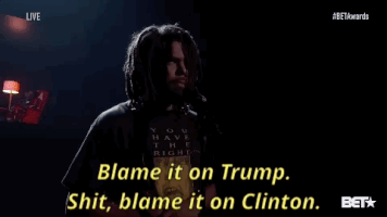 j cole blame it on trump GIF by BET Awards