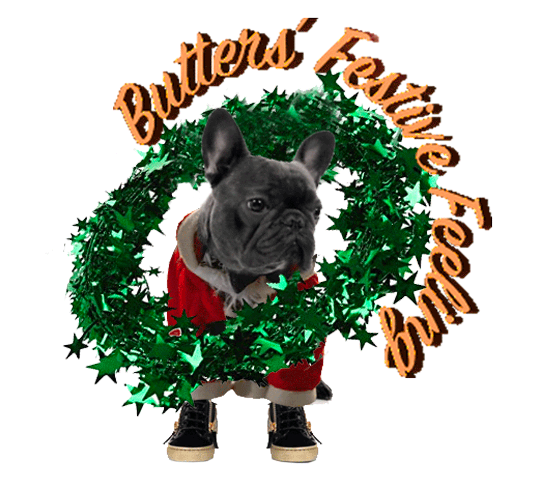 Christmas Dogs Sticker by Garment Quarter for iOS &amp; Android | GIPHY