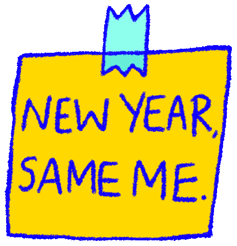 New Years Goals Sticker by Katharine Kow