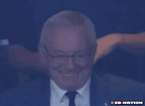 Image result for jerry jones laughing gif