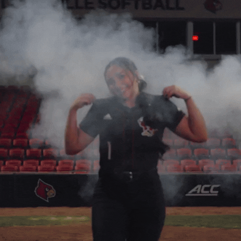 Flex Softball GIF by Louisville Cardinals