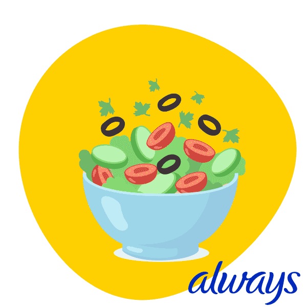 Period Eating Healthy Sticker by Always Brand Europe