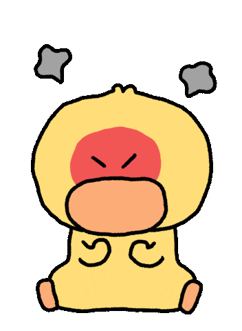 Angry Duck Sticker by Kennysgifs
