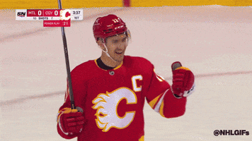 Happy Calgary Flames GIF by NHL