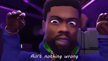 Cartoon gif. Kevin Hart from Confessions From the Hart. It's an animated version of Kevin Hart and he's sitting in a car with his hands in the air and he says, "Ain't nothing wrong with taking an ass whoopin' from time to time."