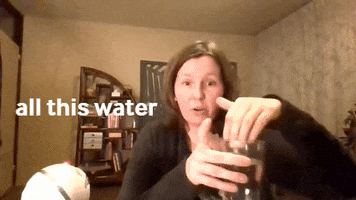 Hitting Glass Of Water GIF by Caroline - The Happy Sensitive