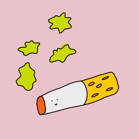 stickfiguregirl cute doodle cigarette GIF