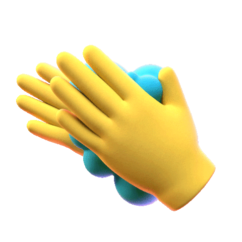 Wash Hands 3D Sticker by Emoji