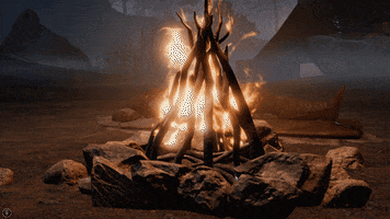 Camp Fire Sleep GIF by Larian Studios