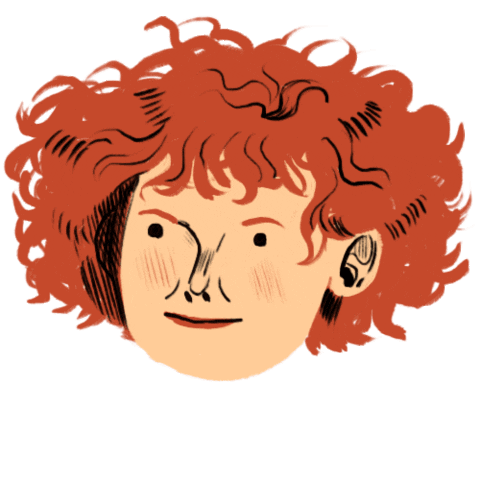 Red Hair Singing Sticker by Silvia Righetti