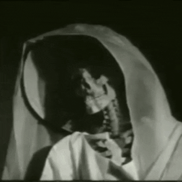 the screaming skull horror movies GIF by absurdnoise