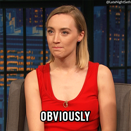 Saoirse Ronan Rolls Eyes GIF by Late Night with Seth Meyers