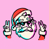 merry christmas cool santa GIF by Carly Berry
