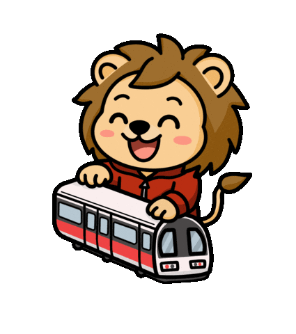 Train Lion Sticker by KenShop SG
