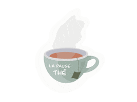 Tea Time Sticker by Marion Moyon