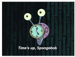 nighty-nitrogen spongebob squarepants spongebob cartoons clock GIF