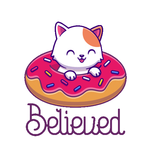 Cat Sticker by Believed Fashion Brand