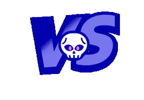 Fight Skull Sticker By Sociedad Fantasma Sticker