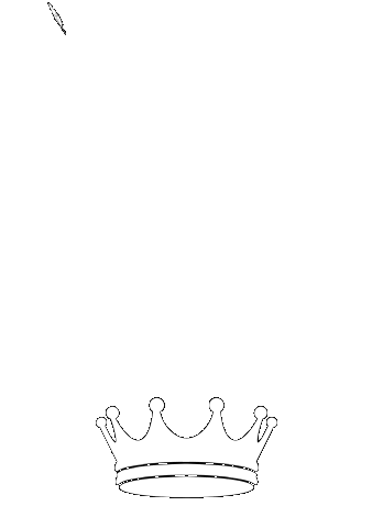 Crown & Feather Sticker