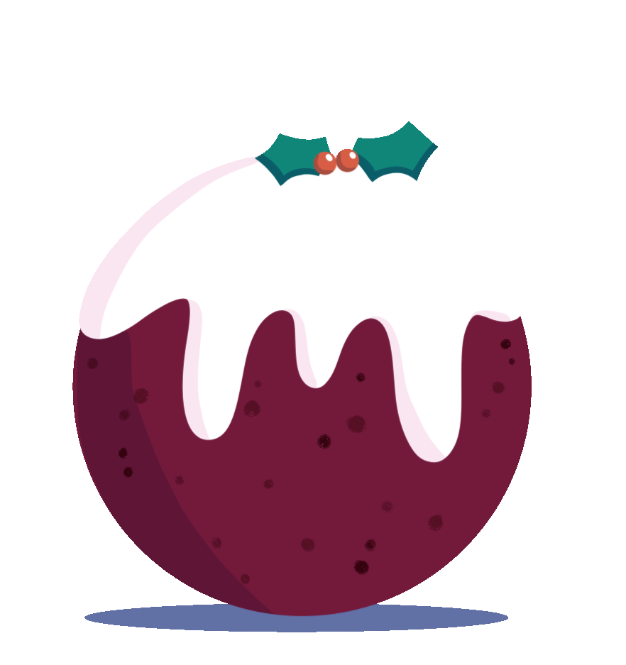 Christmas Pudding Sticker by Bett Norris for iOS & Android GIPHY