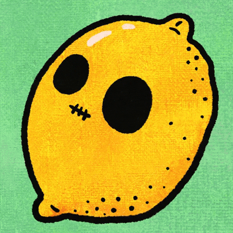 When Life Gives You Lemons Skull GIF by Kev Lavery