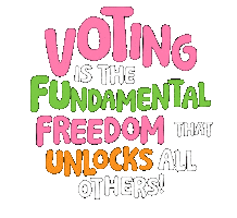 Freedoms Voting Sticker by Moonlight Mile