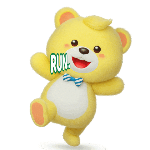 Run Bear Sticker by Promina Indofood