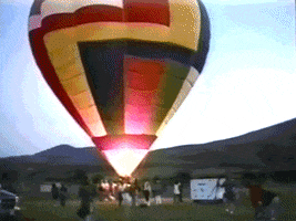 hot air balloon 90s GIF