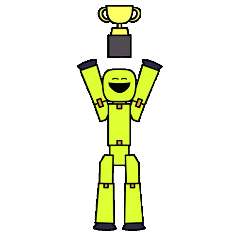 Winning First Place Sticker by Stikbot
