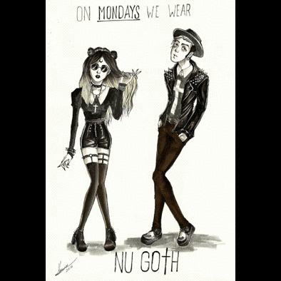 tblackbutterflys challenge gothic cybergoth trad goth GIF