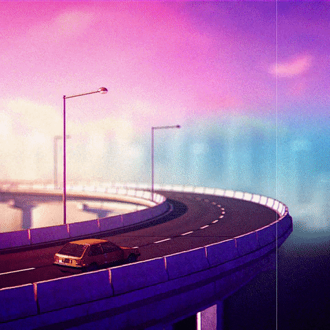 charlos_ neon city drive speed GIF