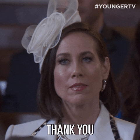 Thanks Miriamshor GIF by YoungerTV