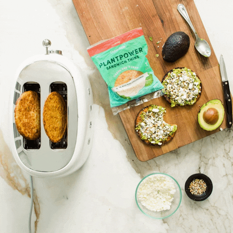 outeraisle toast avocado toaster cauliflower GIF