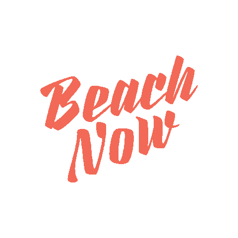 Beach Now Sticker
