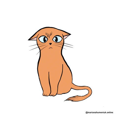 Sad Red Cat GIF
