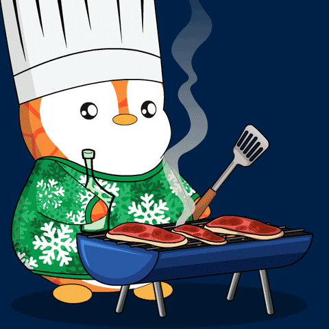 Fire Cooking GIF by Pudgy Penguins