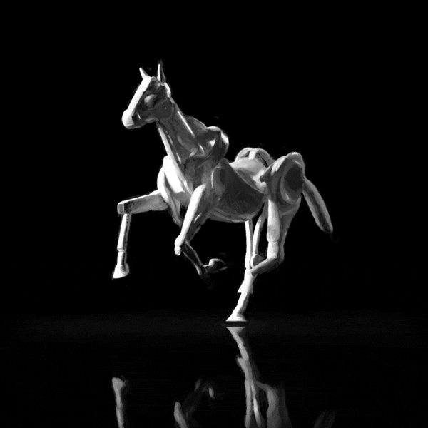 a horse animated in maya 3d